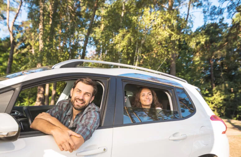 Famille en voiture