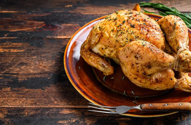 Poulet rôti à la Récré des 3 Curés