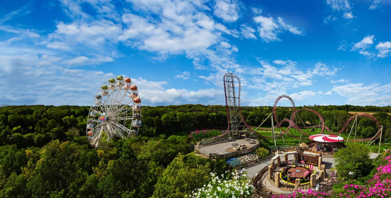 Le parc d'attractions se situe sur le même site que le camping !